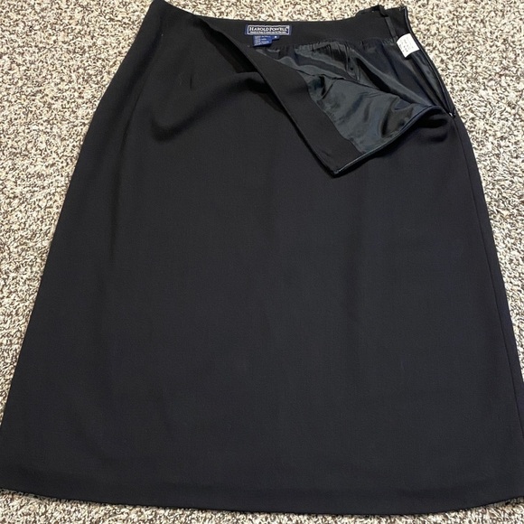 VNTG Harold's 100% Wool Elegant Black Pencil Skirt - Picture 3 of 6